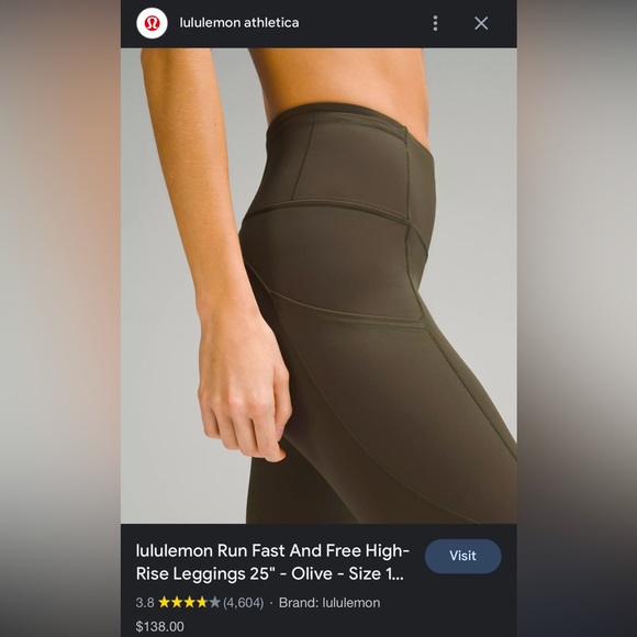 Lululemon Fast and Free 25” - Picture 1 of 4